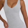 Débardeur à col en V Soft Active, gris chiné Débardeur à col en V Soft Active, gris chiné