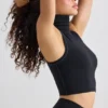 Débardeur à col roulé Soft Active en noir Débardeur à col roulé Soft Active en noir