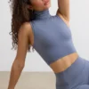 Débardeur à col roulé Soft Active, gris ardoise Débardeur à col roulé Soft Active, gris ardoise