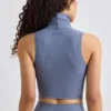 Débardeur à col roulé Soft Active, gris ardoise Débardeur à col roulé Soft Active, gris ardoise