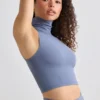 Débardeur à col roulé Soft Active, gris ardoise Débardeur à col roulé Soft Active, gris ardoise
