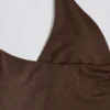Débardeur dos nu à dos nu en marbré noisette Débardeur dos nu à dos nu en marbré noisette