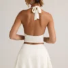 Débardeur à dos nu en modal Kori, blanc Débardeur à dos nu en modal Kori, blanc