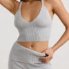 Débardeur en maille épaisse, gris chiné Débardeur en maille épaisse, gris chiné