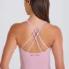 Débardeur long à bretelles croisées dans le dos, couleur mauve Débardeur long à bretelles croisées dans le dos, couleur mauve