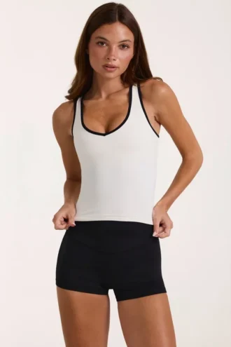 Débardeur Soft Active en marbré ivoire