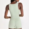 Débardeur Soft Active en marl sauge Débardeur Soft Active en marl sauge
