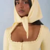Foulard en maille Aviana jaune beurre Foulard en maille Aviana jaune beurre