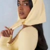 Foulard en maille Aviana jaune beurre Foulard en maille Aviana jaune beurre