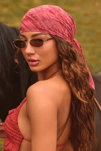 Foulard Ventura à imprimé rouge