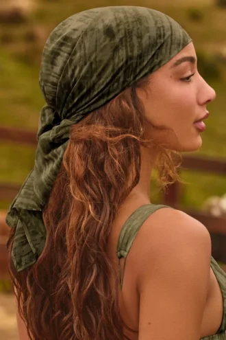 Foulard Ventura à imprimé vert