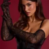 Gants en dentelle Poe, couleur noire Gants en dentelle Poe, couleur noire