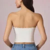Hania : caraco en modal à broderie anglaise, blanc Hania : caraco en modal à broderie anglaise, blanc