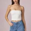 Hania : caraco en modal à broderie anglaise, blanc Hania : caraco en modal à broderie anglaise, blanc