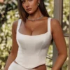 Hannie, haut corset à lacets, couleur ivoire Hannie, haut corset à lacets, couleur ivoire