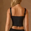 Hannie Haut corset à lacets en noir Hannie Haut corset à lacets en noir