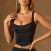 Hannie Haut corset à lacets en noir Hannie Haut corset à lacets en noir