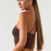 Haut asymétrique Andi en modal, couleur chocolat