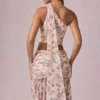 Haut asymétrique à motif floral primevère avec détail foulard Rae Haut asymétrique à motif floral primevère avec détail foulard Rae