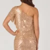 Haut asymétrique à une épaule Callista orné de paillettes Haut asymétrique à une épaule Callista orné de paillettes
