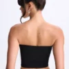 Haut bandeau Edie en modal avec nœud sur le devant, noir