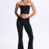 Haut bandeau Edie en modal avec nœud sur le devant, noir
