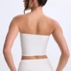 Haut bandeau Edie en modal à nœud sur le devant, blanc
