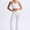 Haut bandeau Edie en modal à nœud sur le devant, blanc