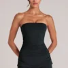 Haut bandeau long Leni en noir