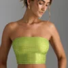 Haut bandeau Nanaka à bretelles ornées, vert poire Haut bandeau Nanaka à bretelles ornées, vert poire