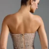 Haut bandeau orné Charnelle, couleur amande