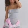 Haut bandeau Soft Active à bordures contrastées, gris chiné Haut bandeau Soft Active à bordures contrastées, gris chiné