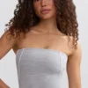 Haut bandeau Soft Active à bordures contrastées, gris chiné Haut bandeau Soft Active à bordures contrastées, gris chiné