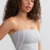 Haut bandeau Soft Active à bordures contrastées, gris chiné Haut bandeau Soft Active à bordures contrastées, gris chiné