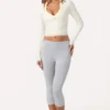 Haut cache-cœur en jersey doux, couleur lait