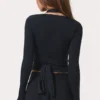 Haut cache-cœur en jersey doux noir Haut cache-cœur en jersey doux noir