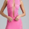 Haut à col haut et lacets décorés Gracie, rose bubblegum Haut à col haut et lacets décorés Gracie, rose bubblegum