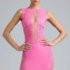 Haut à col haut et lacets décorés Gracie, rose bubblegum Haut à col haut et lacets décorés Gracie, rose bubblegum