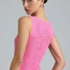 Haut à col haut et lacets décorés Gracie, rose bubblegum Haut à col haut et lacets décorés Gracie, rose bubblegum