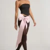 Haut corset Audrina à découpes et nœud, noir Haut corset Audrina à découpes et nœud, noir