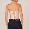 Haut corset bandeau à lacets Zoa en ivoire Haut corset bandeau à lacets Zoa en ivoire