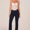 Haut corset bandeau à lacets Zoa en ivoire Haut corset bandeau à lacets Zoa en ivoire