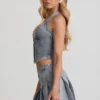Haut corset dos nu Lotta en bleu clair Haut corset dos nu Lotta en bleu clair