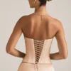 Haut corset à lacets Araminta en beige doré