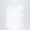 Haut corset à lacets Araminta en blanc Haut corset à lacets Araminta en blanc