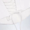 Haut corset à lacets Araminta en blanc Haut corset à lacets Araminta en blanc