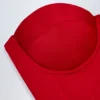 Haut corset à lacets Araminta en rouge feu