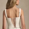 Haut corset à lacets Nami en ivoire Haut corset à lacets Nami en ivoire