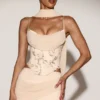 Haut corset à lacets orné Junelle avec foulard doré Haut corset à lacets orné Junelle avec foulard doré