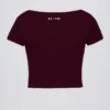 Haut court Soft Active à encolure en cœur, couleur bordeaux Haut court Soft Active à encolure en cœur, couleur bordeaux